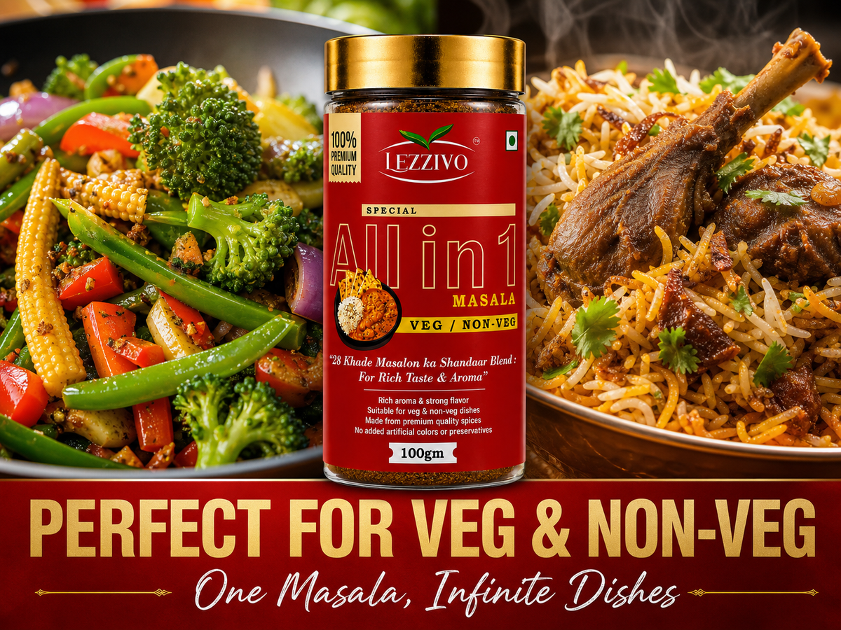LEZZIVO All in One Masala Powder - 100g | Packed in Jar | Multipurpose Indian Spice Mix for Sabzi/Curry/Dal/Snacks/Rice & Gravy Dishes - Image 7